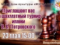 Шахматный турнир имени В.В. Петровского. 23.05.2021 г. 15:00 ч.